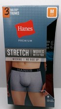 Hanes Premium Stretch TRUNKS wicking no ride up Comfort Flex waistband Soft