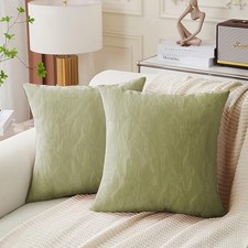 2 Pack Marble Pattern Cushion Cover Home Decor 18" x 18" Pack of 2 Olive