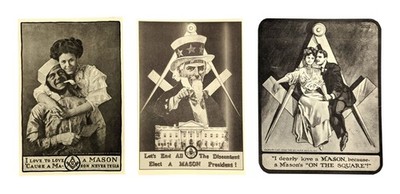 Freemasonry / Three Masonic Promotional Posters / Ullman & Bergan 1908