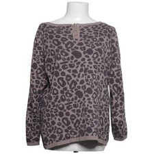 Naf Naf, Strickpullover, Größe: L, Braun/Schwarz, Angora/Baumwolle/Polyamid #wAc