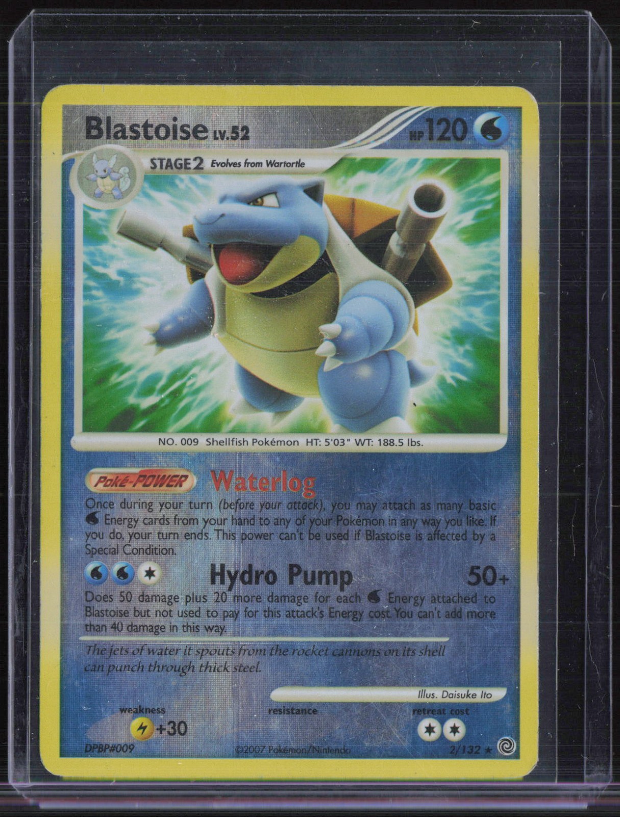 2007 Pokemon Diamond & Pearl Secret Wonders Reverse Holo #2 Blastoise 
