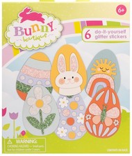 DIY Easter Egg Foam Glitter Stickers Kit Kids Craft