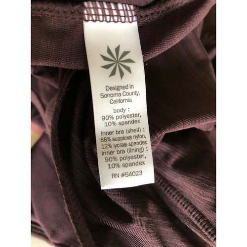 Athleta Racer Back tank top XXS Purple built-in padded bra - Picture 7 of 7