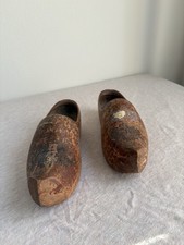 Antique Dutch Wooden Clogs Klompen Early 1900s Hand Carved Rustic Decor