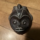 Two Tribal Wall Hanging Face Masks Brown Tan — photo 4