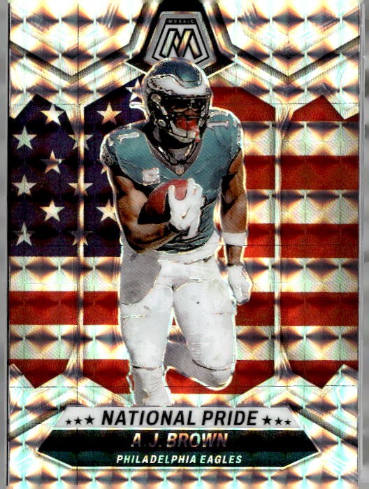 A.J. Brown #265 Football Cards 2024 Panini Mosaic trading card — raw and PSA graded price guide