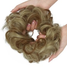 Messy Bun Hair Piece Scrunchies Extension Curly Wavy Updo Hairpieces Syntheti...