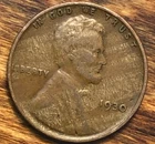 1930 Lincoln Wheat Cent Woody Wood Grain Improper Alloy Unique Eye Appeal Error