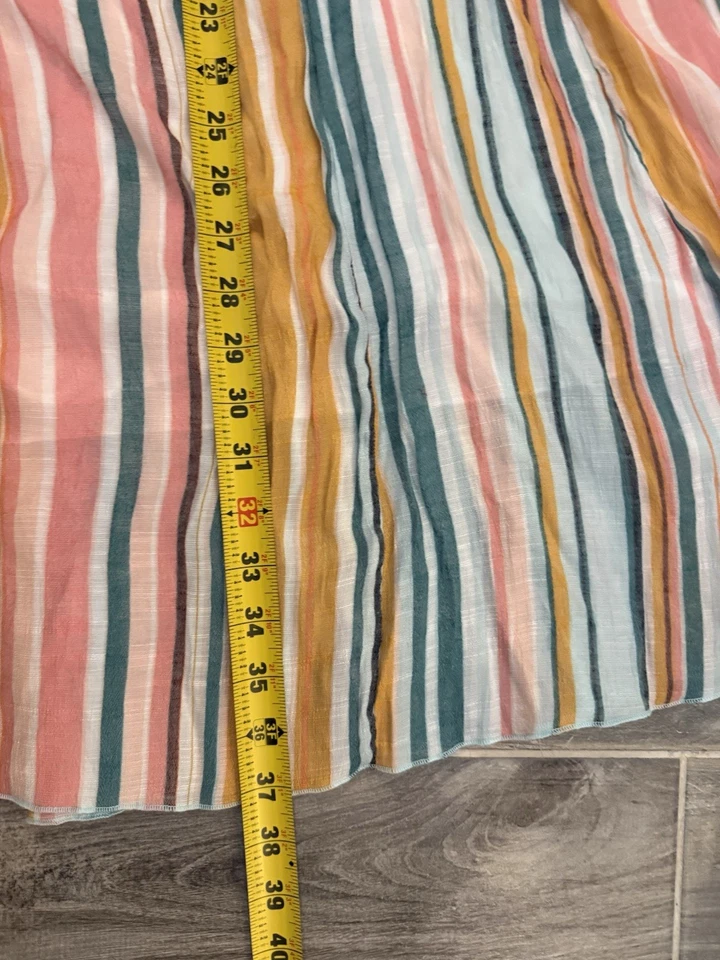 Zac & Rachel Women's XL STRIPED  Maxi Full Skirt Flowy Boho Bohemian Lined - Image 4 of 4