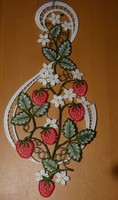 Fensterbild Fensterdeko Erdbeeren Inklusive Saughaken Plauener Stickerei®