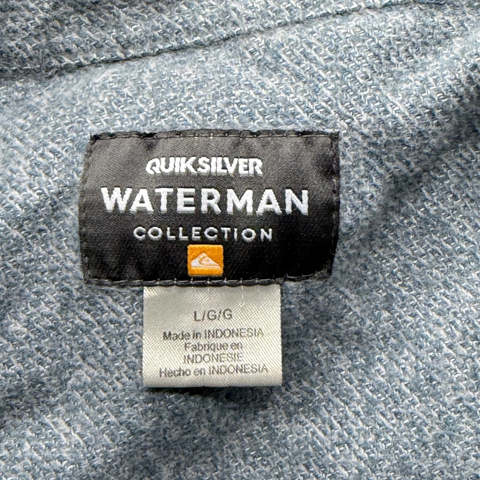 Quiksilver Jacket Mens L Gray Quilted Collared Lined Insulated Padded Waterman - product detail image 3