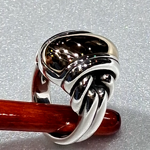 James Avery Sterling Silver 14k Large Knot Ring Gold Dome Size 6.5 Weight 17.4g - 第 20/24 張圖片