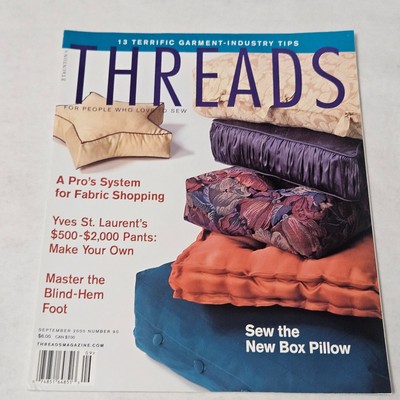 Threads Magazine September 2000 Number 90 Sew the New Box Pillow