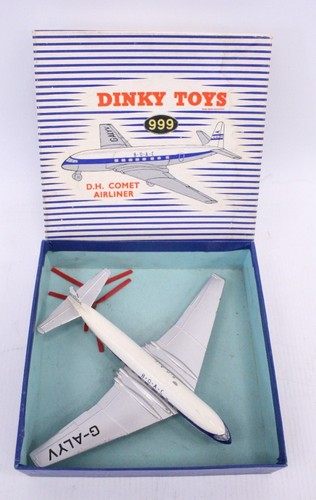 Vintage Mid Century DINKY No.999 D.H.COMET Druckguss-Flugzeug Boxmodell - CD1