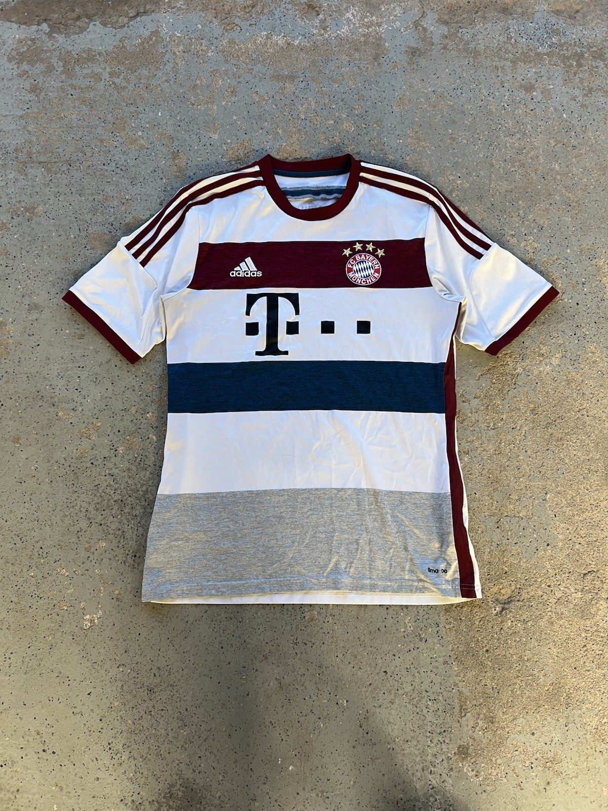 Adidas FC Bayern Munich Soccer Jersey Climalite White Red Blue Men's 2014 Small