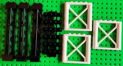 Lego Stützträger rechteckig dreieckig vertikal Konvolut Lot x7 Stück 1x6x5