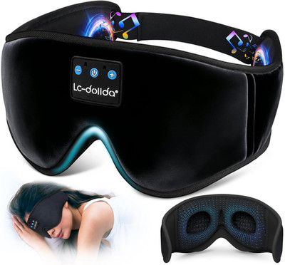 Lc-Dolida Sleep Headphones, 3D Sleep Mask Bluetooth Wireless Music Eye Mask, Sle