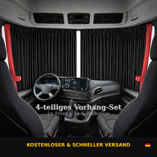 Rideaux Actros MP4 MP5 4 pièces pour pare-brise & cabine rouge