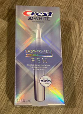 Crest 3D White Whitening Pen Up to 70 Uses Erases Stains Apply & Go NEW Sealed 