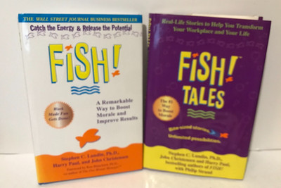 Fish & Fish Tales by Stephen C. Lundin Ph.D (Two Books)