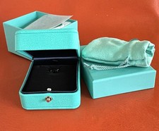 Tiffany collor Packaging Leather Necklaces Box in Hard Box & Pouch