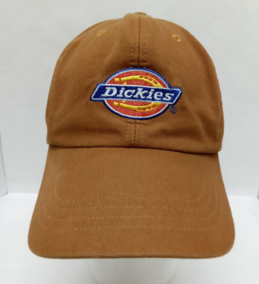 Dickies Logo Cap Mens L-XL Brown Cotton Duck Canvas Warm Ear Flap Hunt Camping