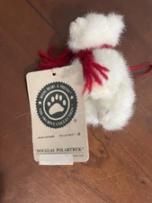 Boyds Bears Polar Bear Plush With Scarf Ornament Douglas Polartrek With Tag