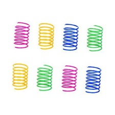 Cat Spring Toy 60 Pack , Cat Kittens Toys Plastic Coil Spiral Springs for