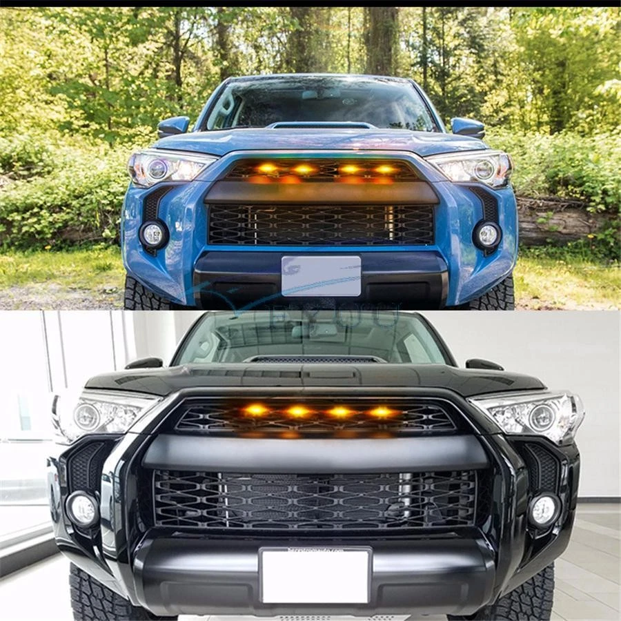 6X Front Grille Amber LED Light+LED License Plate Light For Toyota 4Runner 96-20 - Image 4 of 4