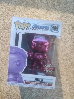 Marvel Avengers Endgame Hulk Funko Pop 499 Chrome Special Edition