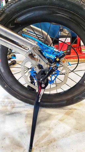 Juin Tech GT-P Mountain eBike Cycle Bike 4-Piston Disc Brake Caliper Set Blue - Picture 12 of 12