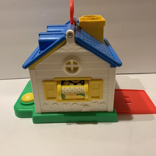 Fisher Price 1984 Discovery Cottage Vintage House RARE Blue Roof Red Door - Picture 3 of 7