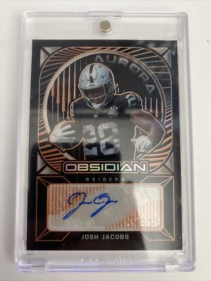 2021 Obsidian Josh Jacobs #AA-JJ Aurora Electric Auto 4/35 SP Las Vegas Raiders