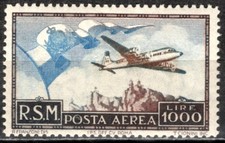 Saint Marin, timbre poste aérienne N° 88 neuf ***, TB