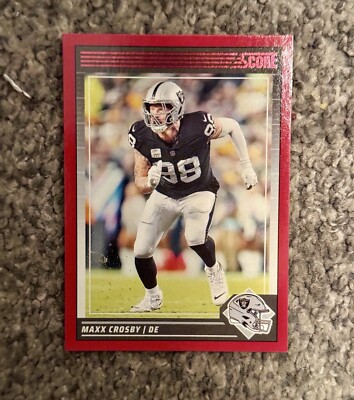 2024 Score - Red #145 Maxx Crosby Raiders | eBay