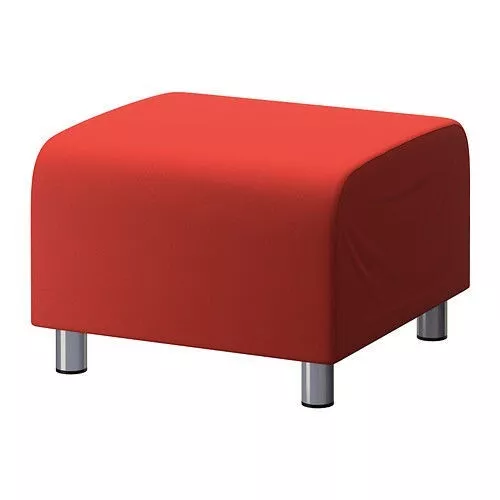 Ikea Klippan Footstool Cover Flackarp Red Orange 602.810.64 eBay