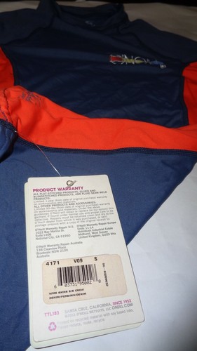 O'Neill Youth Basic Skins 50+ Orange/Blue, sz Small - Picture 4 of 5
