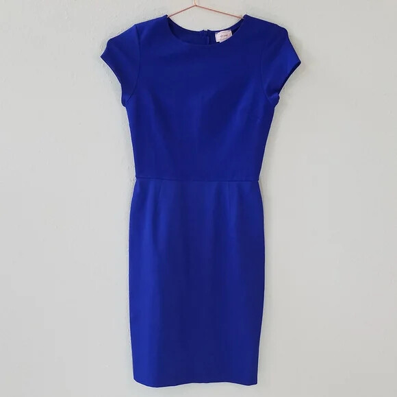 New LOVE...ADY M Cobalt Blue Cap-Sleeve Sheath Dress Women
