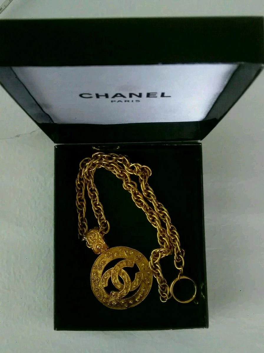 CHANEL Necklace Gold Vintage Coco Mark Rare Pendant Ladies'  Accessories