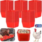 20× Chicken Poultry Hanging Water Feed Cage Cups Rabbit Bird Feeder Bowls USA