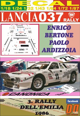 DECAL LANCIA 037 RALLY E.BERTONE R. DELL´EMILIA 1986 DnF (12)