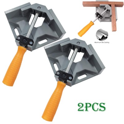 2x 90�� Winkelklemmen Holzbearbeitung Eckklemme Schraubstock Griff Schweißclip