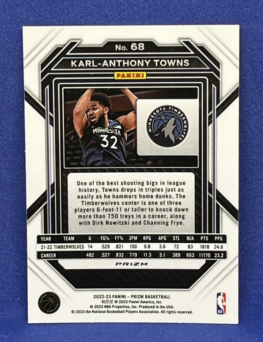 2022-23 Panini Prizm Karl-Anthony Towns Ice Prizm #68
