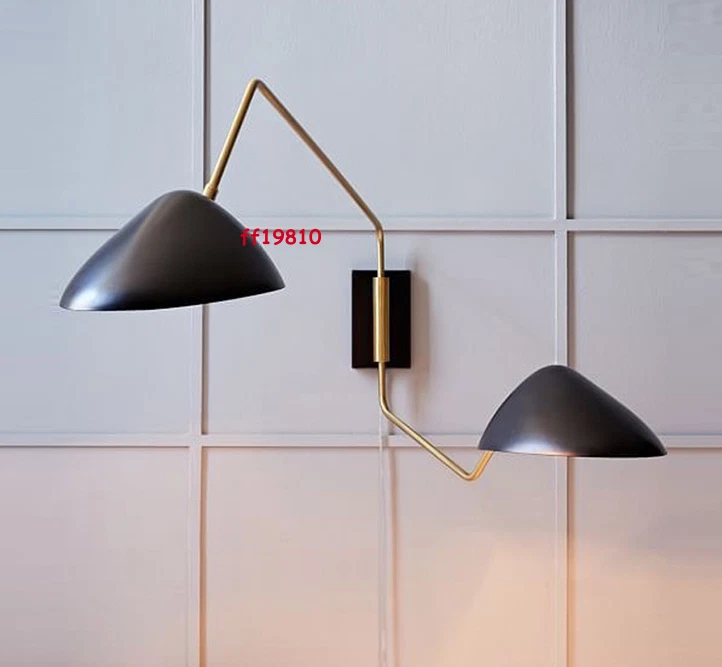 Black mid century wall sconce deals