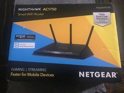 NETGEAR Nighthawk Smart WiFi Router R6700 -AC1750 Wireless Speed up to 1750 Mbps