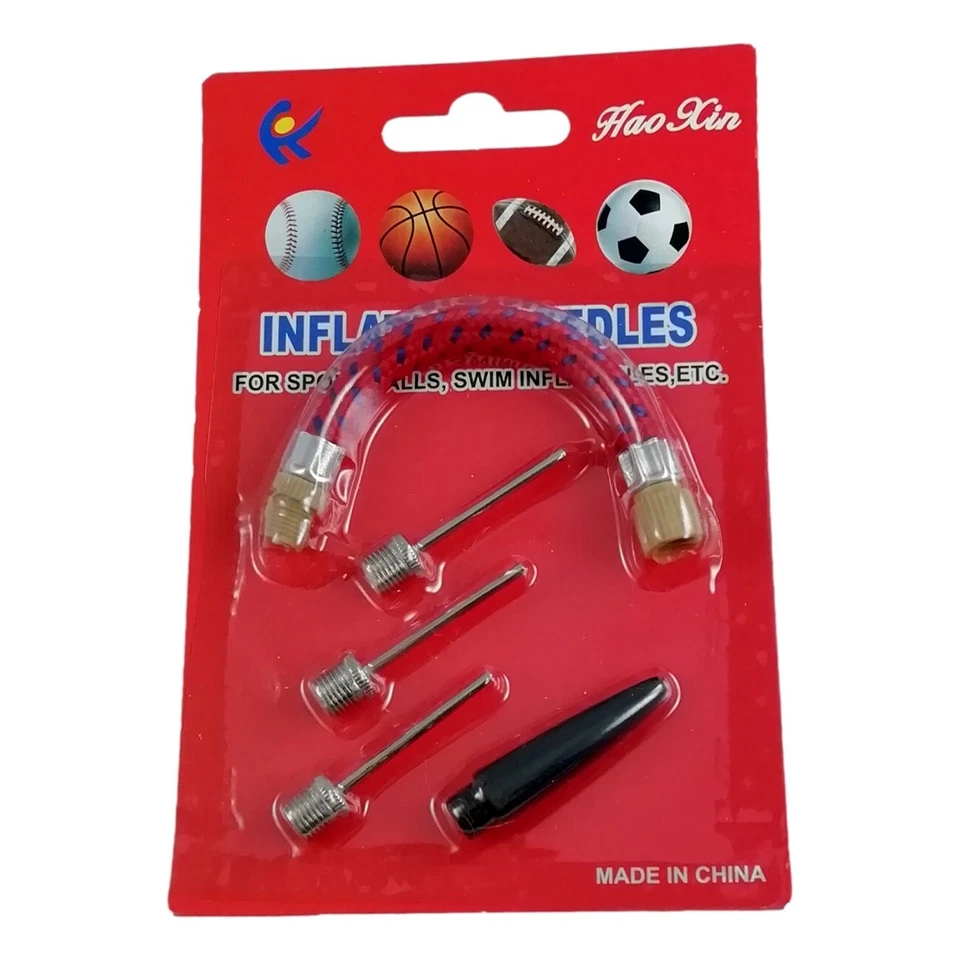 Set 5pcs Aiguille pour Pompe à Ballon 3 Embouts 1 Câble 1 Support Gonflage - Photo 1/1
