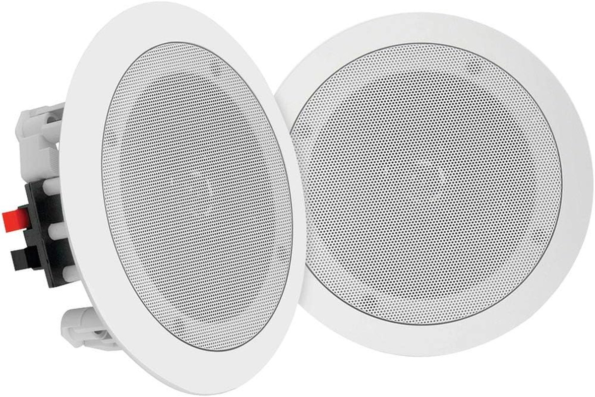 Pair 8" Bluetooth Flush Mount In-Wall In-Ceiling 2-Way Unive