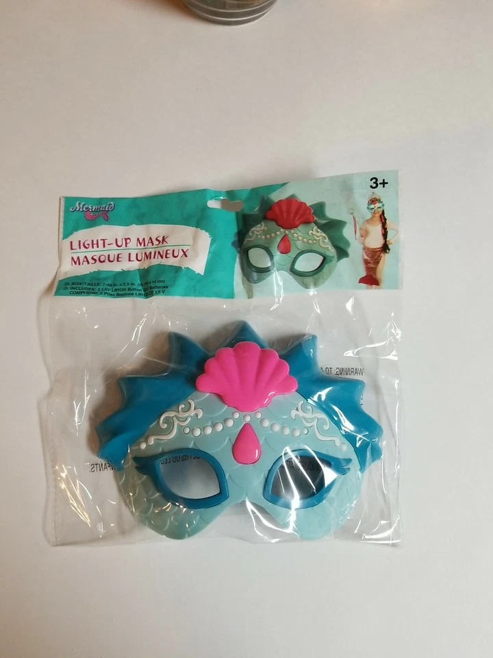 Mermaid Halloween Light-Up Mask Girls Halloween Custume Or Play Dress-Up - Image 4 of 4
