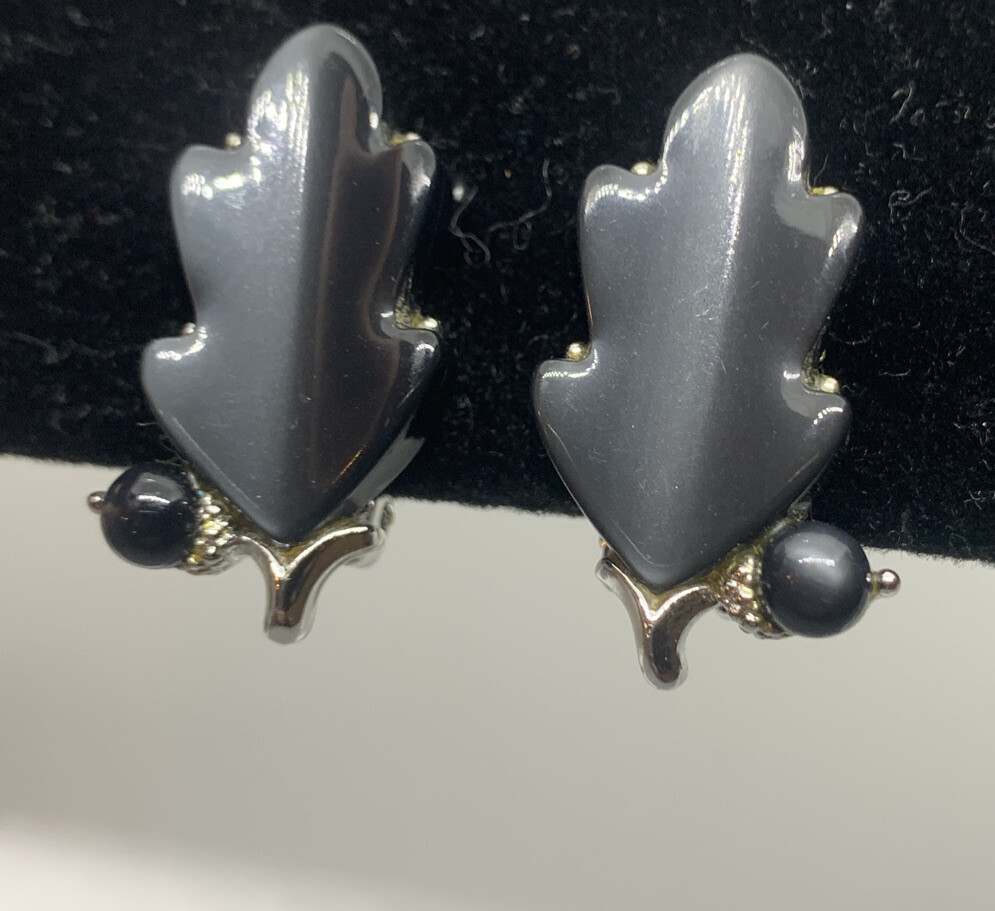 Vintage LISNER SIGNED BLACK TREE LEAF THERMOSET P… - image 7