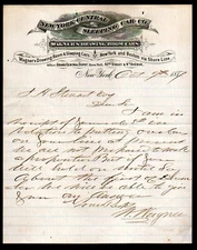 11877 FANTASTIC - New York Central Sleeping Car - Wagner Webster - Letter head